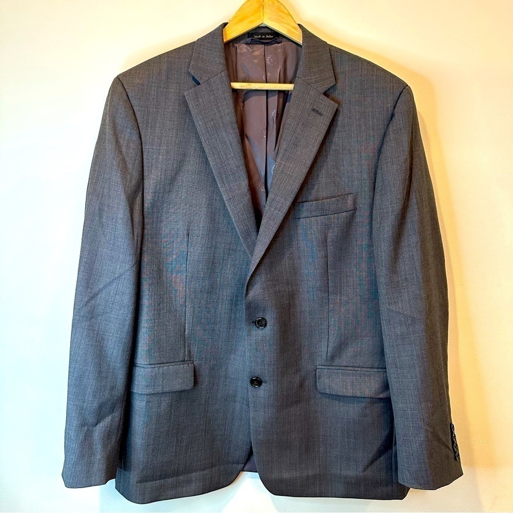 Lauren Ralph Lauren Mens Blazer‎ Sport Coat Two Button Jacket Wool Size 44R Gray